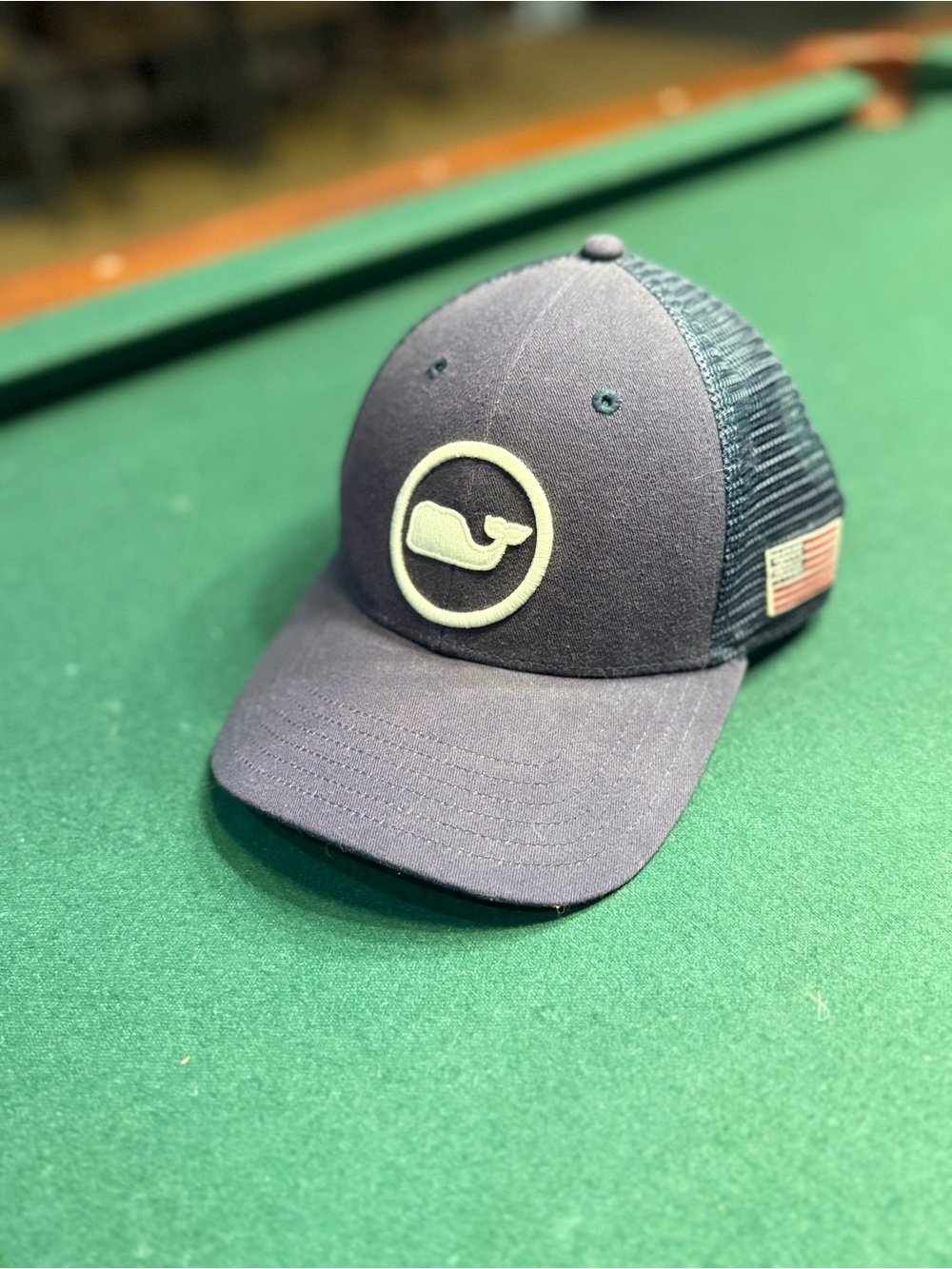 Vineyard Vines Navy Logo Mesh Back Cap